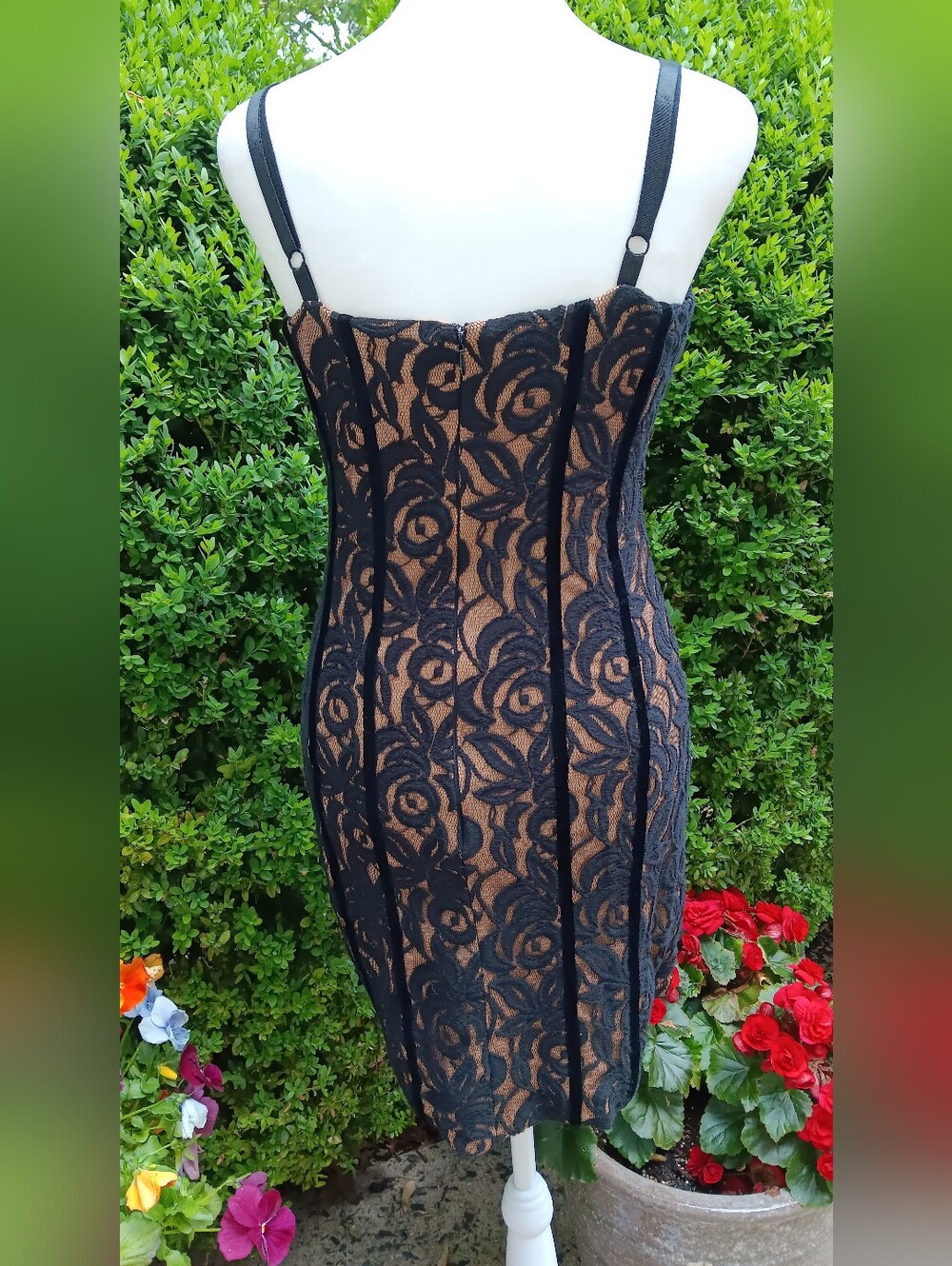 INC Black lace vintage mini cocktail dress. NEW, never Worn. - Picture 3 of 8